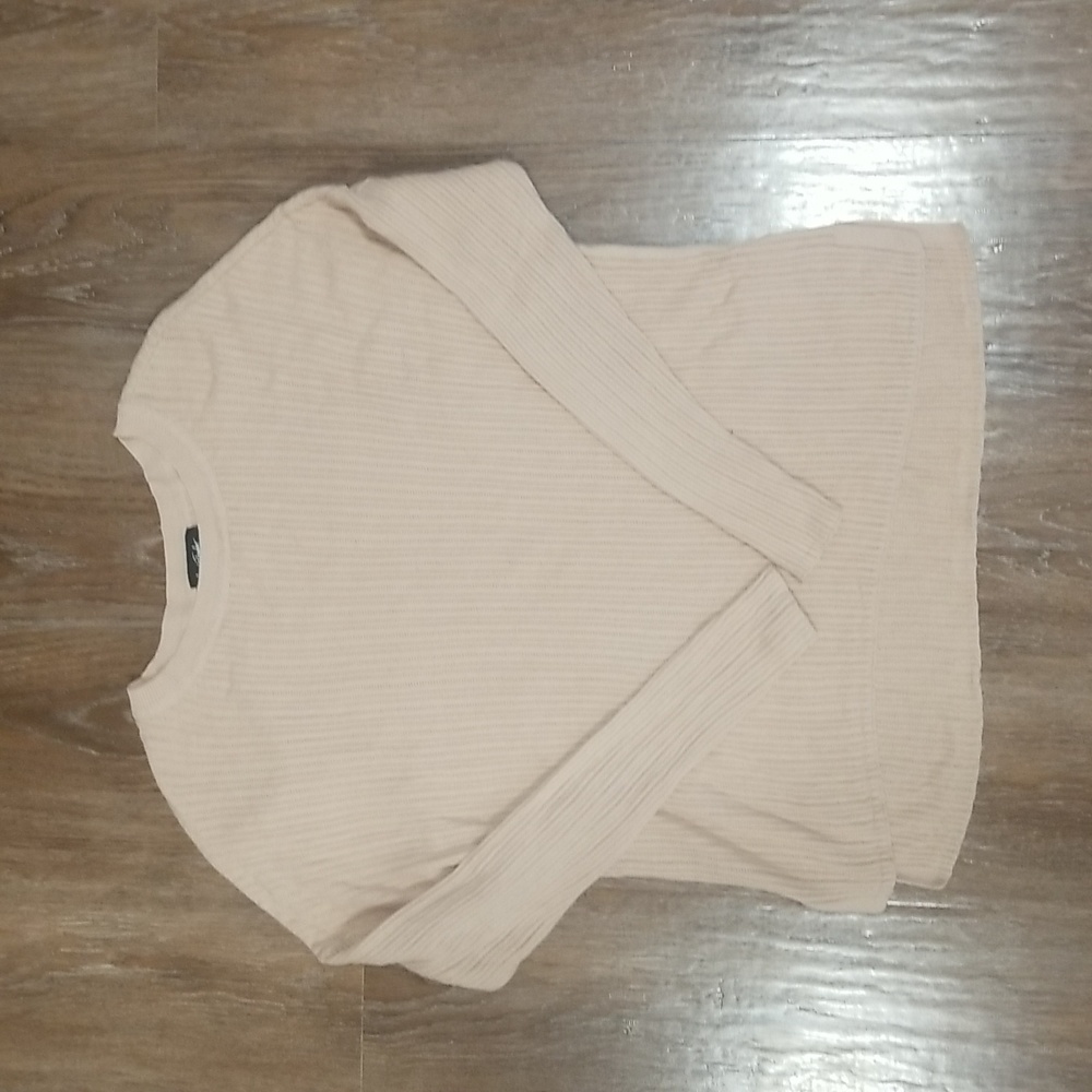 (XS) Lord + Taylor Comfy Casual Lightweight Ribbed Cozy Lounge Layers Neutral